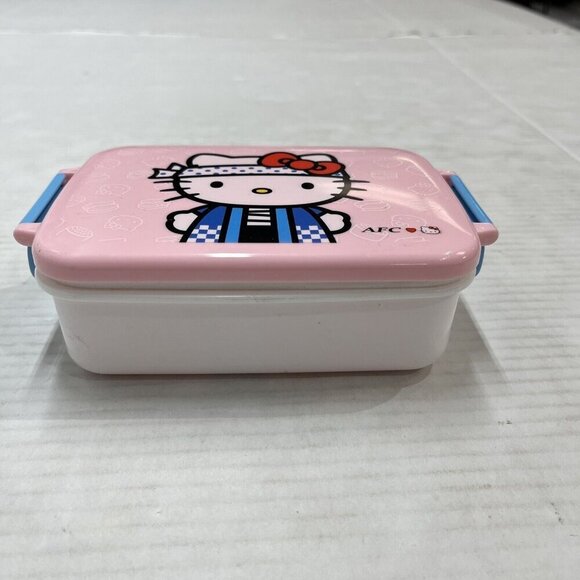 Vintage AFC Sanrio Hello Kitty Japan Skater Lunch Food Container Storage Box - Picture 2 of 13
